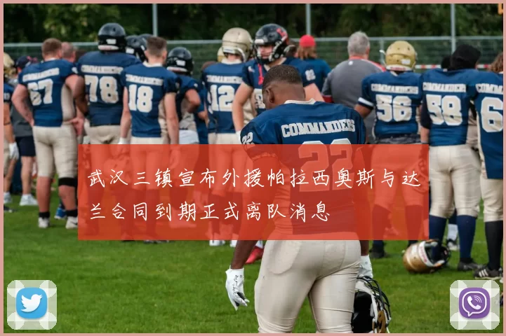 武汉三镇宣布外援帕拉西奥斯与达兰合同到期正式离队消息